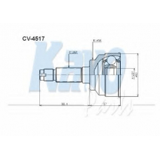 CV-4517 KAVO PARTS Шарнирный комплект, приводной вал