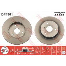 DF4961 TRW Тормозной диск