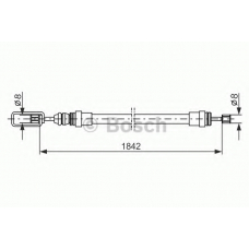 1 987 477 422 BOSCH Трос, стояночная тормозная система