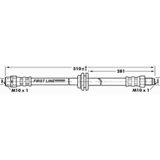 FBH6924 FIRST LINE Тормозной шланг