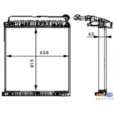 8MK 376 721-261 HELLA Радиатор, охлаждение двигателя