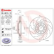 09.A813.11 BREMBO Тормозной диск