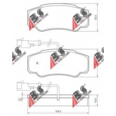 37666 OE ABS Комплект тормозных колодок, дисковый тормоз