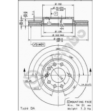 09.6997.10 BREMBO Тормозной диск