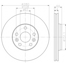 8DD 355 116-451 HELLA PAGID Тормозной диск