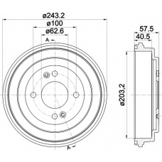 MBD339 MINTEX Тормозной барабан