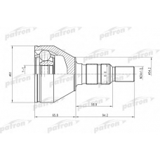 PCV1506 PATRON Шарнирный комплект, приводной вал