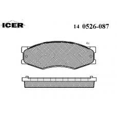 140526-087 ICER Комплект тормозных колодок, дисковый тормоз