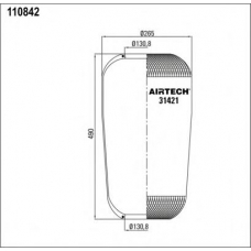 31421 Airtech Кожух пневматической рессоры