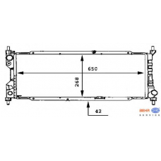 8MK 376 712-351 HELLA Радиатор, охлаждение двигателя