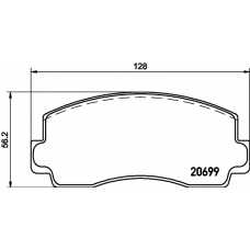 8DB 355 007-241 HELLA PAGID Комплект тормозных колодок, дисковый тормоз