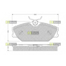 BD S084 STARLINE Комплект тормозных колодок, дисковый тормоз