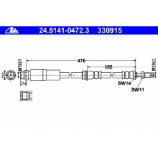 24.5141-0472.3 ATE Тормозной шланг