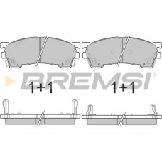 BP2622 BREMSI Комплект тормозных колодок, дисковый тормоз