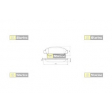 BD S842P STARLINE Комплект тормозных колодок, дисковый тормоз