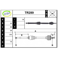 TR289 SERA Приводной вал