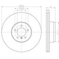 8DD 355 115-611 HELLA PAGID Тормозной диск