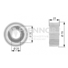 FS01901 FLENNOR Натяжной ролик, ремень грм