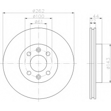 8DD 355 103-491 HELLA Тормозной диск