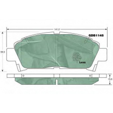 GDB1145 TRW Комплект тормозных колодок, дисковый тормоз