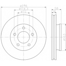 8DD 355 110-841 HELLA Тормозной диск