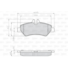 872190 VALEO Комплект тормозных колодок, дисковый тормоз