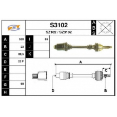 S3102 SNRA Приводной вал