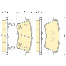 6134959 GIRLING Комплект тормозных колодок, дисковый тормоз