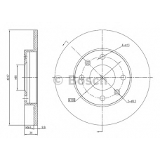 0 986 BB4 306 BOSCH Тормозной диск