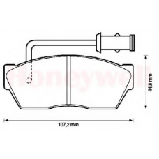 571386B BENDIX Комплект тормозных колодок, дисковый тормоз