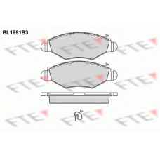 BL1891B3 FTE Комплект тормозных колодок, дисковый тормоз