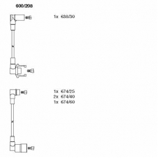 600/208 BREMI Комплект проводов зажигания