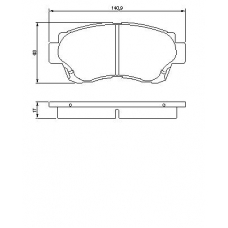 0 986 424 232 BOSCH Комплект тормозных колодок, дисковый тормоз