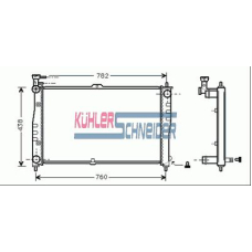 5201101 KUHLER SCHNEIDER Радиатор, охлаждение двигател