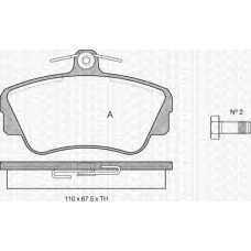 8110 27944 TRIDON Brake pads - front