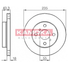 1032168 KAMOKA Тормозной диск