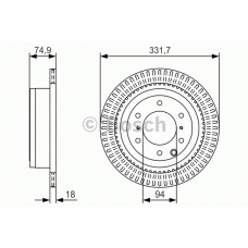 0 986 479 T90 BOSCH Тормозной диск