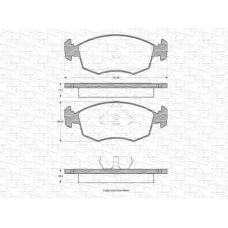 363702160026 MAGNETI MARELLI Комплект тормозных колодок, дисковый тормоз