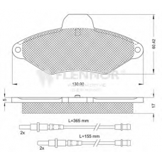 FB211297 FLENNOR Комплект тормозных колодок, дисковый тормоз