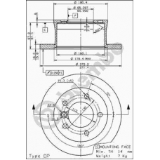 08.7725.20 BREMBO Тормозной диск