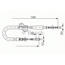 1 987 477 056 BOSCH Трос, стояночная тормозная система