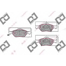 BP1614 DJ PARTS Комплект тормозных колодок, дисковый тормоз