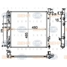 8MK 376 790-451 HELLA Радиатор, охлаждение двигателя