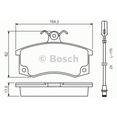 0 986 494 533 BOSCH Комплект тормозных колодок, дисковый тормоз