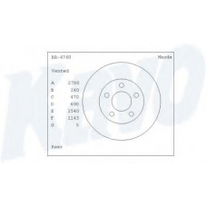 BR-4760 KAVO PARTS Тормозной диск