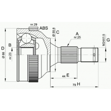 CVJ5175.10 OPEN PARTS Шарнирный комплект, приводной вал