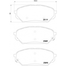 MDB3404 MINTEX Комплект тормозных колодок, дисковый тормоз