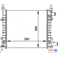 8MK 376 714-251 HELLA Радиатор, охлаждение двигателя