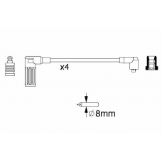 0 986 356 717 BOSCH Комплект проводов зажигания