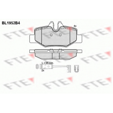 BL1952B4 FTE Комплект тормозных колодок, дисковый тормоз
